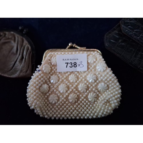 738 - Vintage/Retro Purses x3