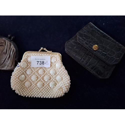 738 - Vintage/Retro Purses x3