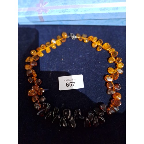 657 - Boxed Genuine Amber