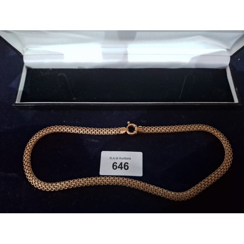 646 - Boxed Heavy 925 Silver Flat Bracelet