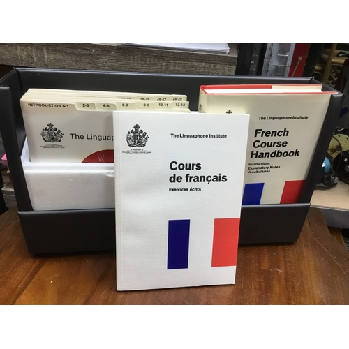 633 - French Linguaphone Language Course Teaching Set In a Case