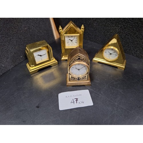 47 - Collectable Miniature Clocks x4