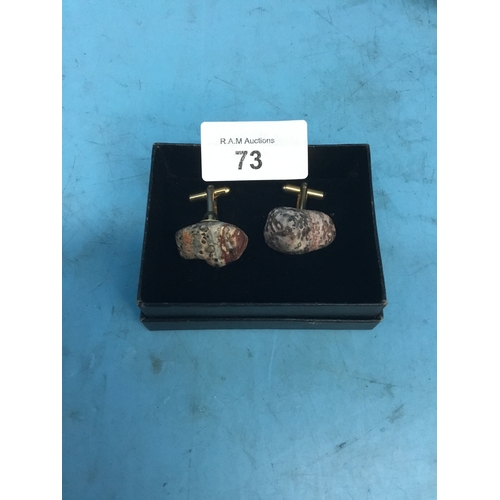 73 - Men’s Natural Stoned Cufflinks