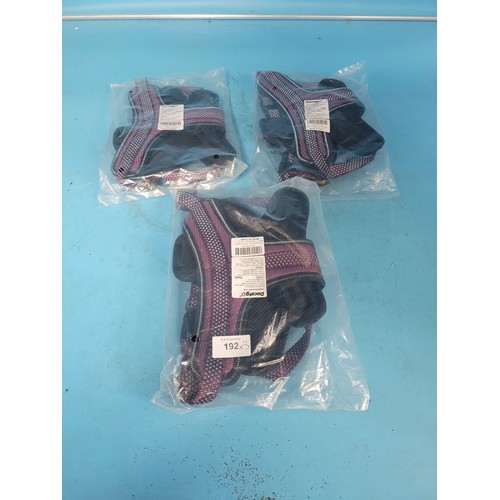 192 - New In The Pack Purple Dog Harnesses x3 In Medium