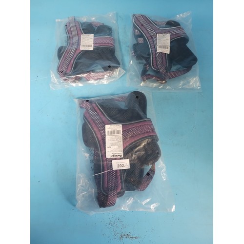 202 - Purple Dog Harnesses For Walking and Training x3