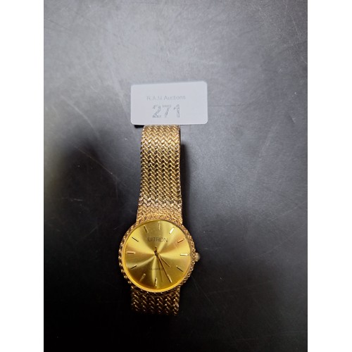 271 - Citron Gold Tone Men's Watch