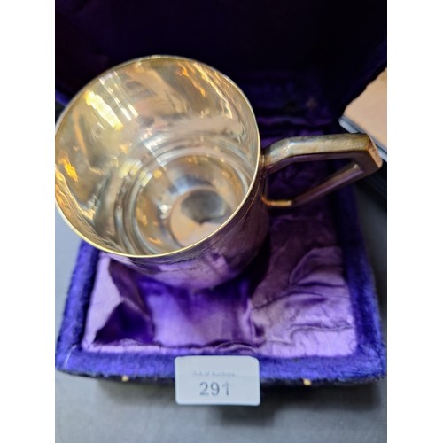 291 - EPNS Tankard In a Velvet Case