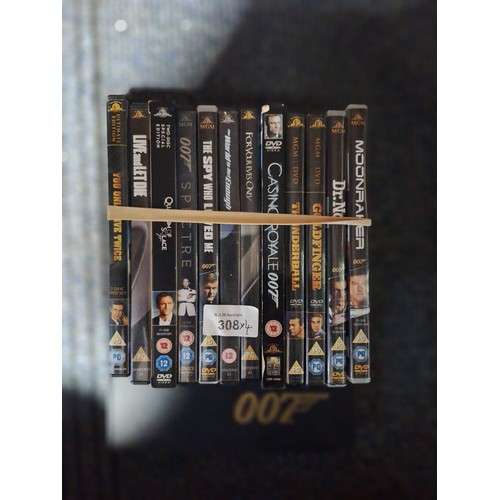 308 - James Bond 007 Book and 12 James Bond DVDS To Include Special Edition