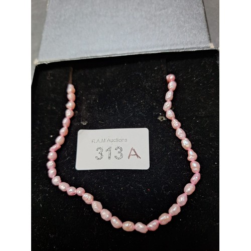 313A - Vintage Boxed Baroque Pearl Necklace