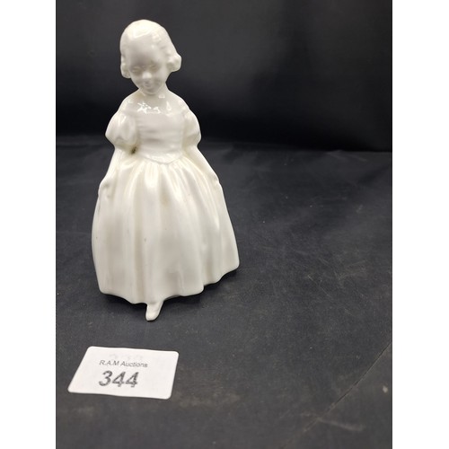 344 - Rare Unmarked and Unpainted Royal Doulton Figurine