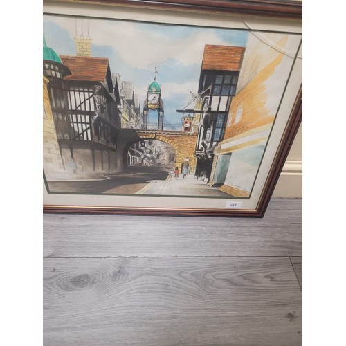 447 - Genuine John Donnelly Signed Watercolour Chester The Clock