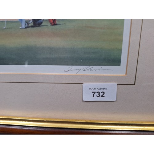 732 - Terry Harrison Hand Signed Print Golfing