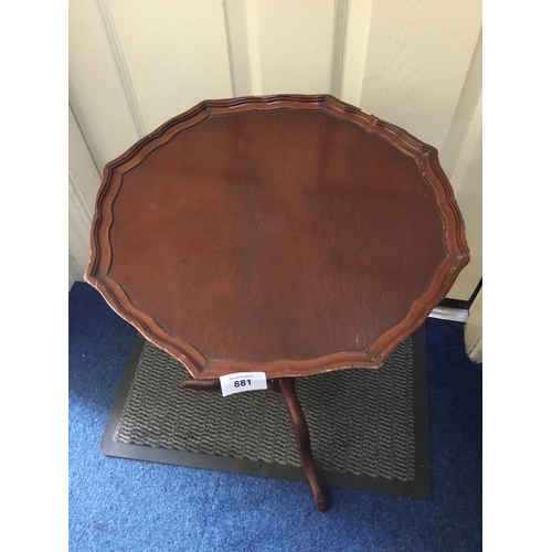 881 - Three Legged Mahogany Table