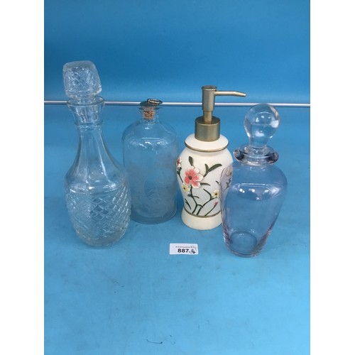 887 - Vintage Retro Perfume Bottles, Decanters and Dispenser