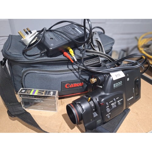 915 - Cased Canon E230 Camera Recorder With Flash and all Leads