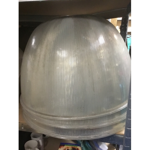 867 - Industrial lights + shades x2 great for kitchens/conservatory,garages,16”x30shades