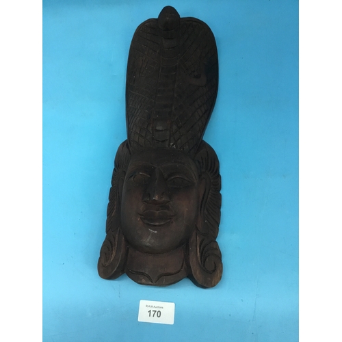 170 - Carved wooden wall plaque