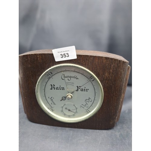 353 - Smiths vintage barometers art deco style 9”x7” approx