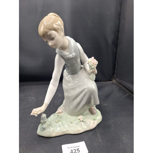 425 - Ladro 9”x6” girl picking flowers