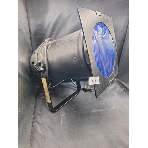 448 - Large blue filler stage light/can be clear