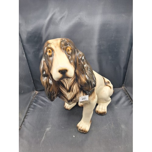 442 - 16” approx x 18” ceramic spaniel vintage