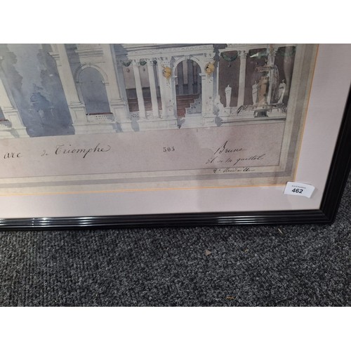 462 - Arc de triomphe Ltd edt.No signed framed litho