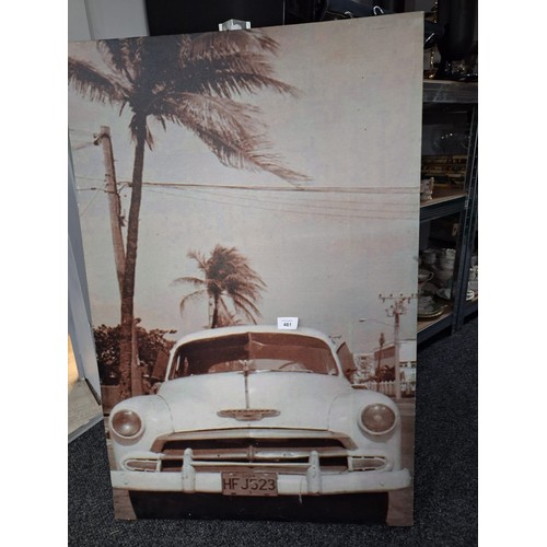 461 - Colombian car print fabric 3ft x 2 1/2 ft