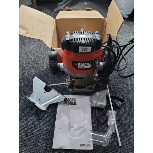 473 - Black + decker router N1 box KW 850E   W/O