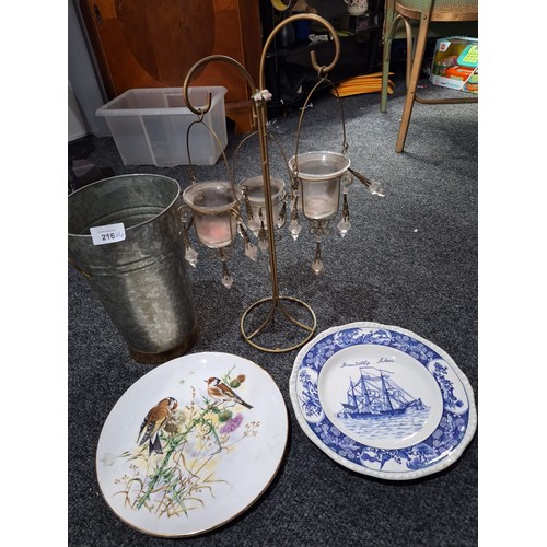 216 - Vintage Wedgewood Plates x2, Tealight Holder and a Champagne Bucket