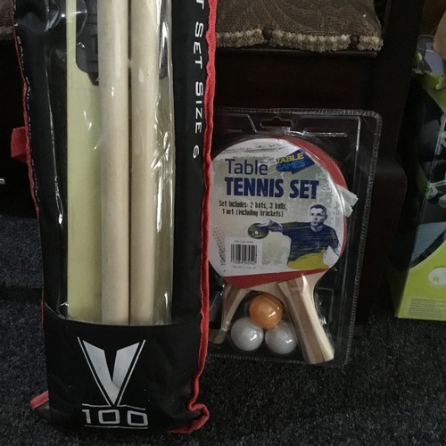 222 - Slazenger Cricket Set and a Table Tennis Set