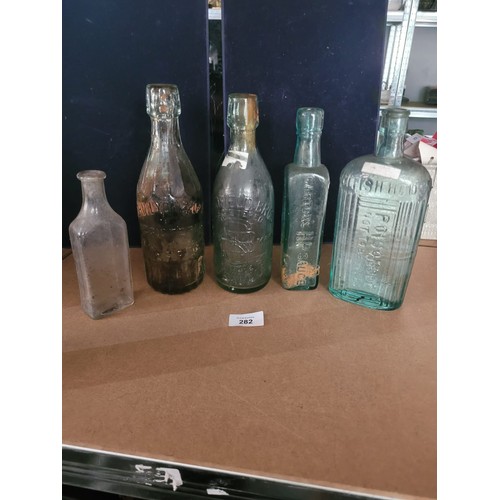 282 - Vintage Glass Bottles x5