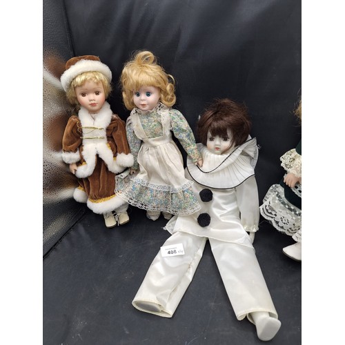 408 - Dolls x4 To Include a French Doll