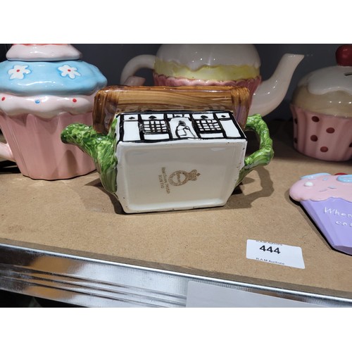 444 - Cake Tea Barrells x2, Cake Tub For Biscuits, Cake Money Box and a Tea Barrell With Marks