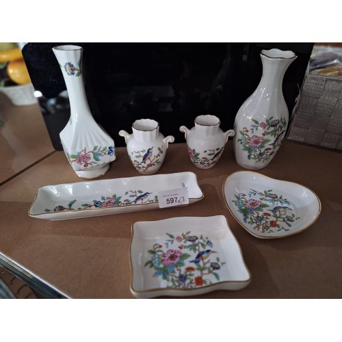 597 - Vintage Aynsley Pembroke x7 To Include Vases, Urns and Trays