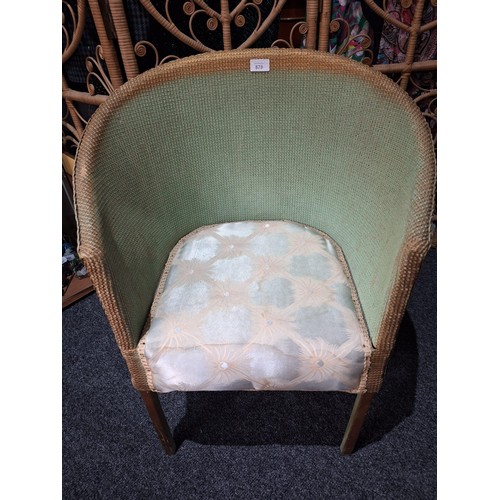 878 - Lloyd Loom Chair With a Fabric Base