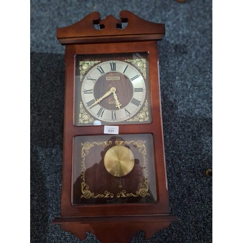 921 - President Quartz Wall Clock and Pendulum