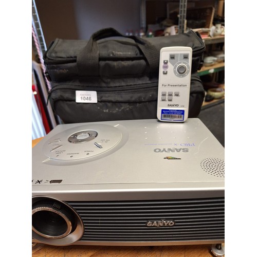 1046 - Sanyo Pro X Multiverse Projector With Remote in the Case with Leads