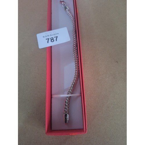 787 - Boxed Stamped Silver Designer Bracelet