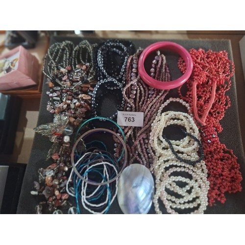 763 - Large Amount of Fashion and Vintage Jewellery To Include Coral, Pearls, Baroque Pearls, Natural Ston... 