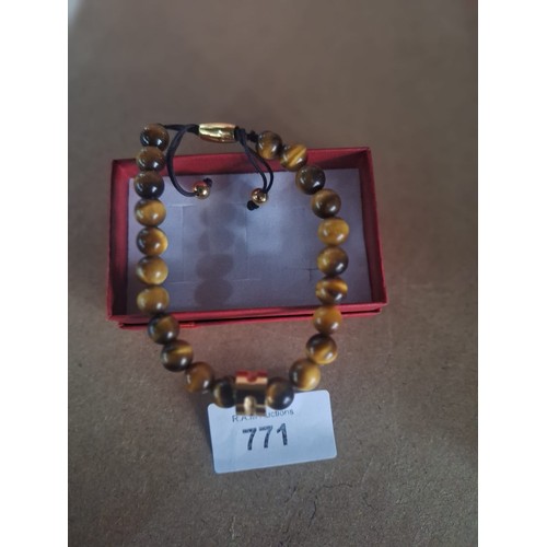 771 - Boxed Genuine Tigers Eye Bracelet