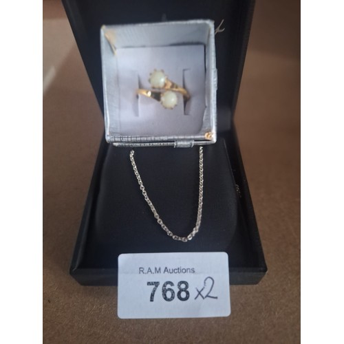 768 - Boxed Sarah Coy Ring and a Boxed Silver Chain