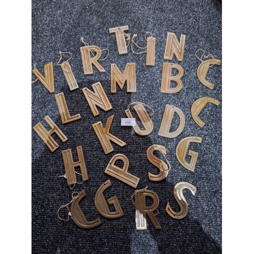 737 - Selection of Brass Letters x24