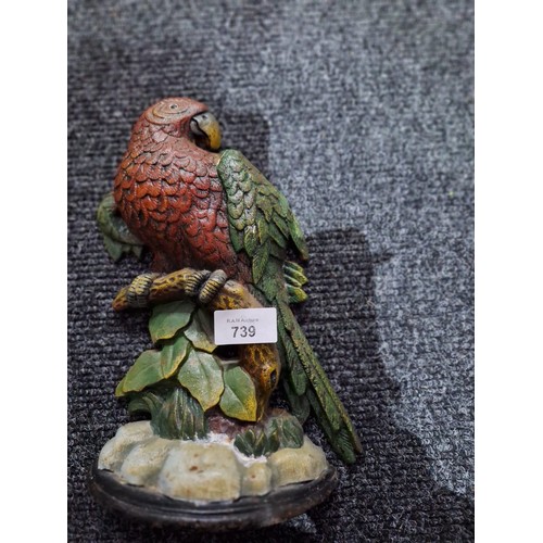 739 - Cast Parrot Door Stop