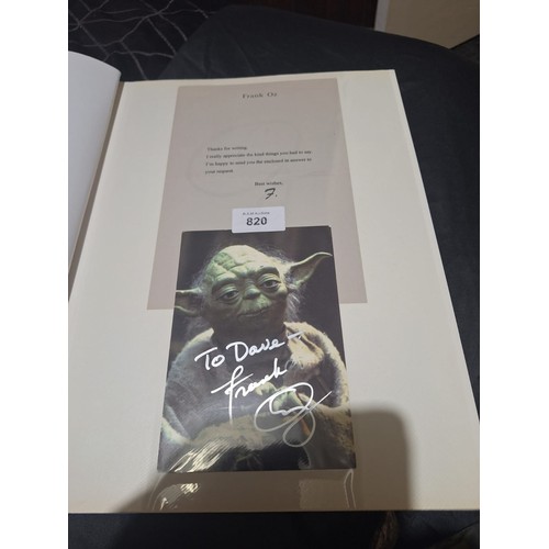 820 - Frank Oz Yoda Autograph From Star Wars With a Letter To The Collector