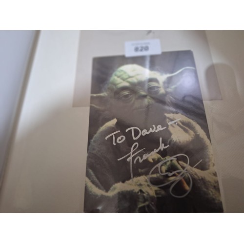 820 - Frank Oz Yoda Autograph From Star Wars With a Letter To The Collector