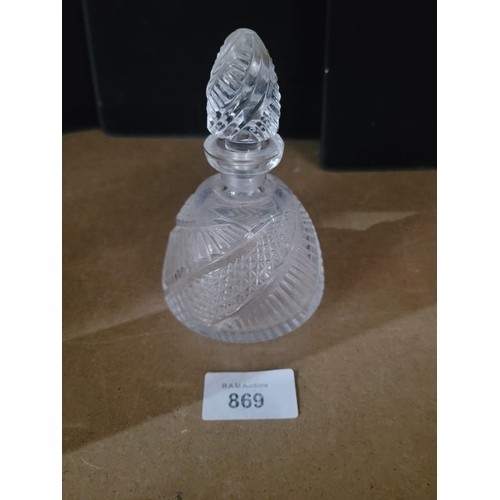 869 - Antique/Vintage Perfume Bottle