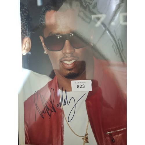 823 - Hand Signed Picture of P Diddy With Certificate of Authenticity