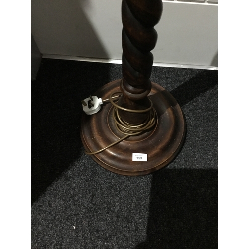 159 - Wooden Barley Twist Lamp Stand