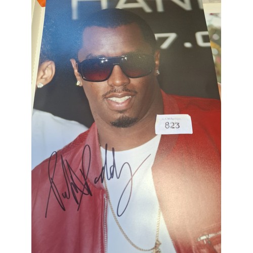 823 - Hand Signed Picture of P Diddy With Certificate of Authenticity