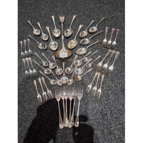 917 - Collection of 50+ EPNS Spoons, Forks, Fish Forks, Ladle Etc